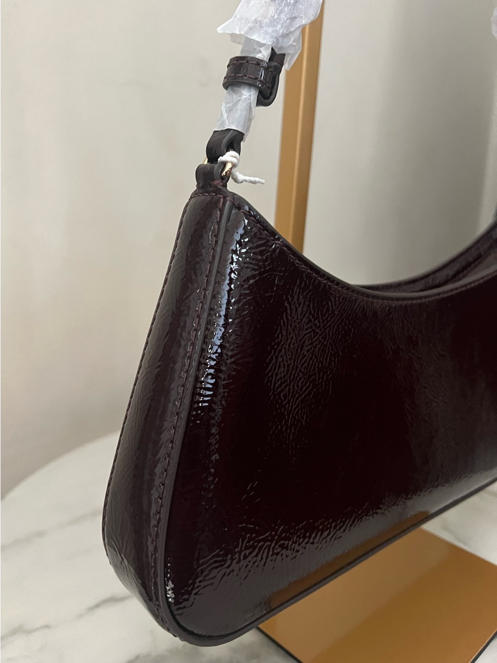 Tory Burch Burgundy Oxblood Patent Leather Shoulder Bag NWT - Picture 10 of 16